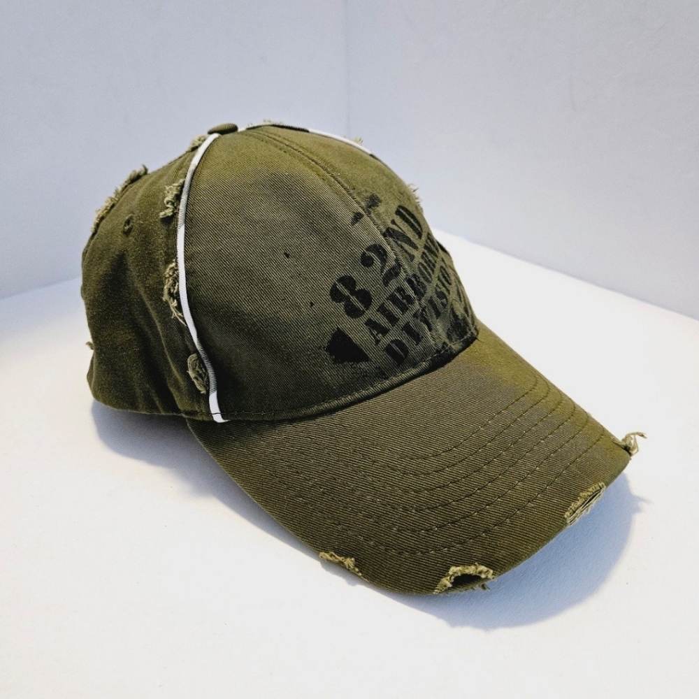 82nd Airborne Division Distressed Cap Olive Youth Adjustable Hat
